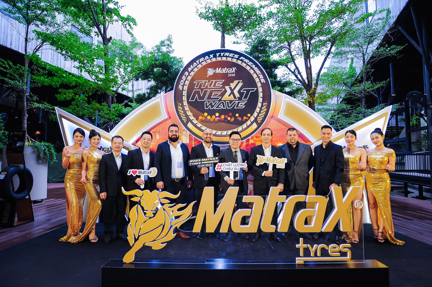 The TMA team and partners on the MatraX launch stage